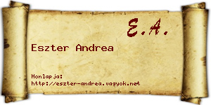 Eszter Andrea névjegykártya
