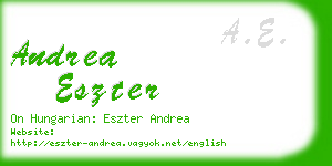 andrea eszter business card